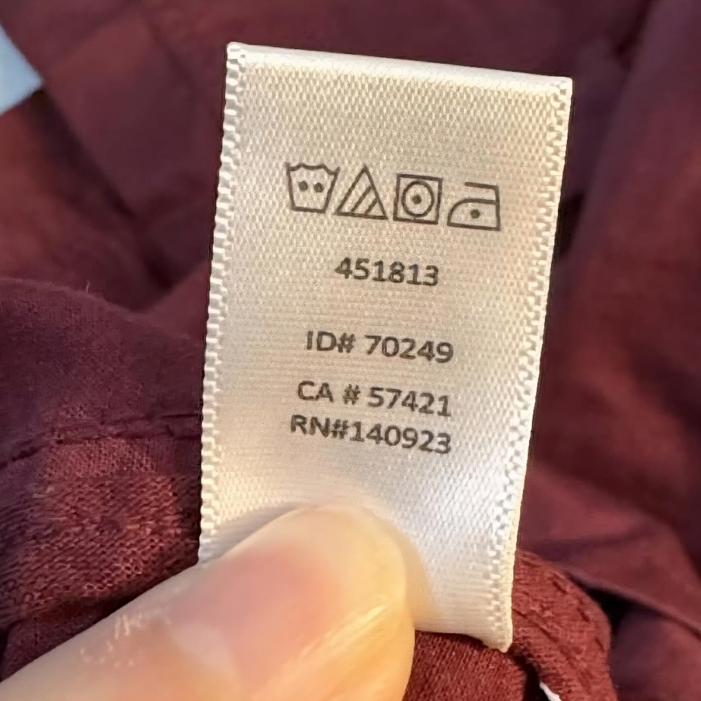 LOFT | Maroon Wine Utility Field Jacket Cinched Waist 100% Cotton Women's XL EUC - Picture 7 of 7